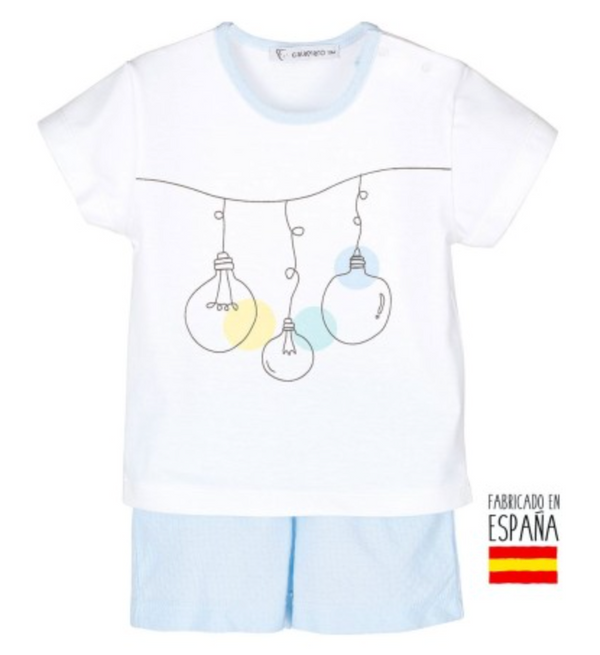 Pijama corto Azul - Pequeñas Luces