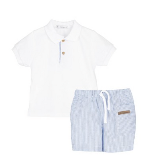 Conjunto niño - Pantalón & Polo - Ternura Azul