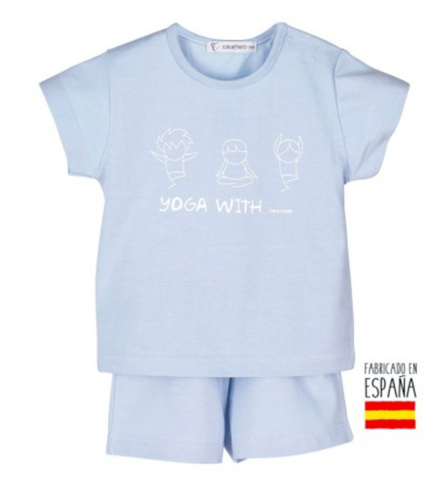 Pijama corto Azul - Dulces Sueños Yoga