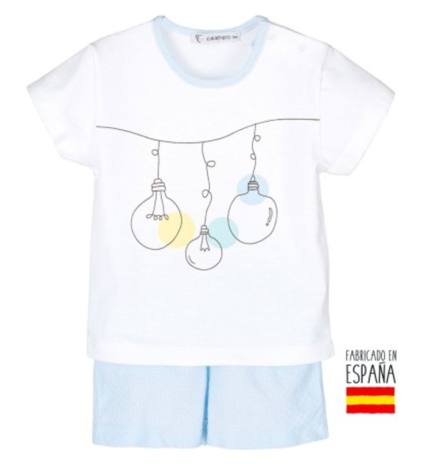 Pijama corto Azul - Pequeñas Luces